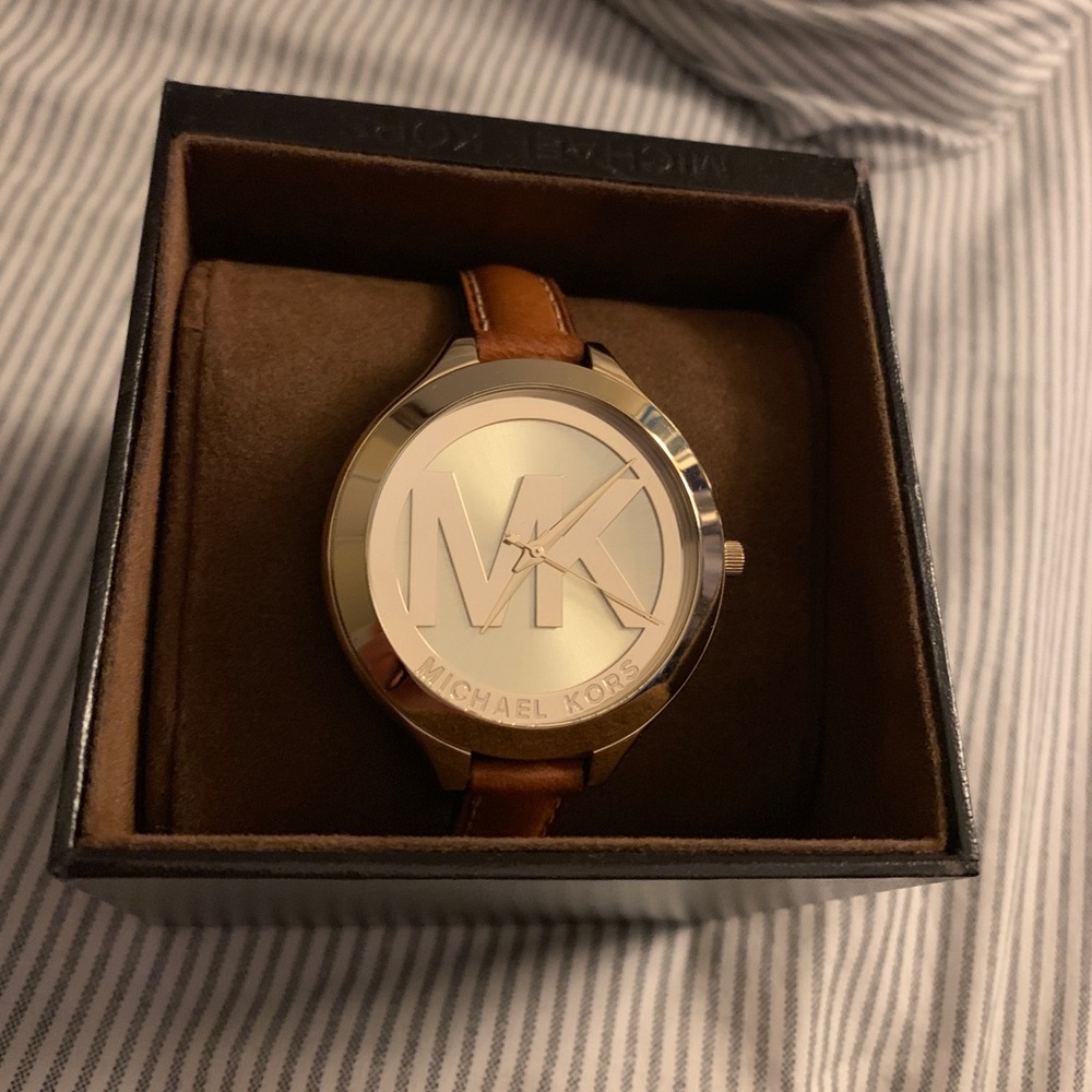 Michael Kors watch with leather band
